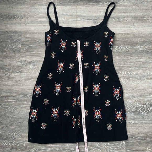 Mac Duggal Cotton Embellished Mini Dress - Picture 7 of 8